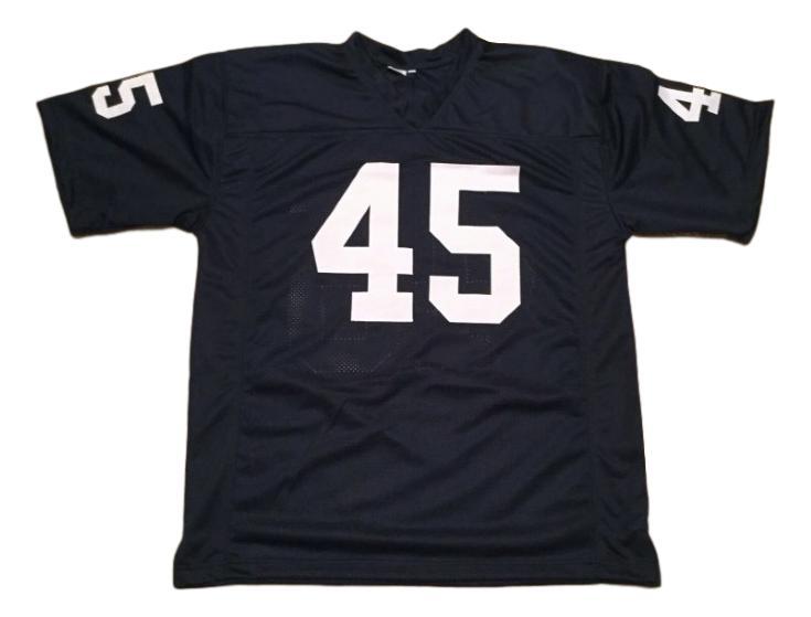 Rudy Ruettiger CUSTOM STITCHED Unsigned Football Jersey Navy Blue