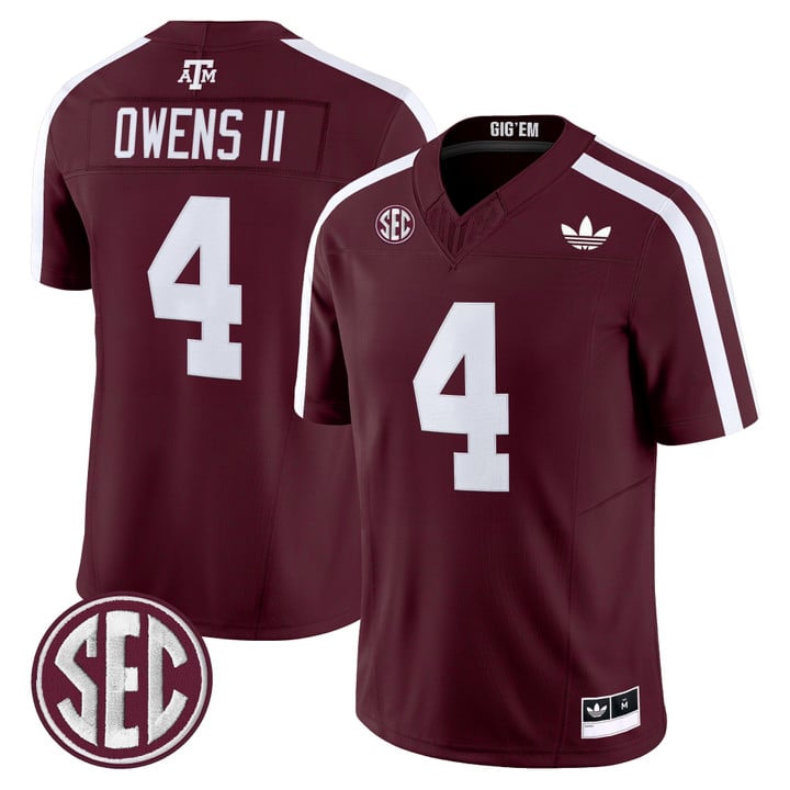 Rueben Owens II Jersey #4 Texas A&M Aggies 2025 Vapor V2 Stitched