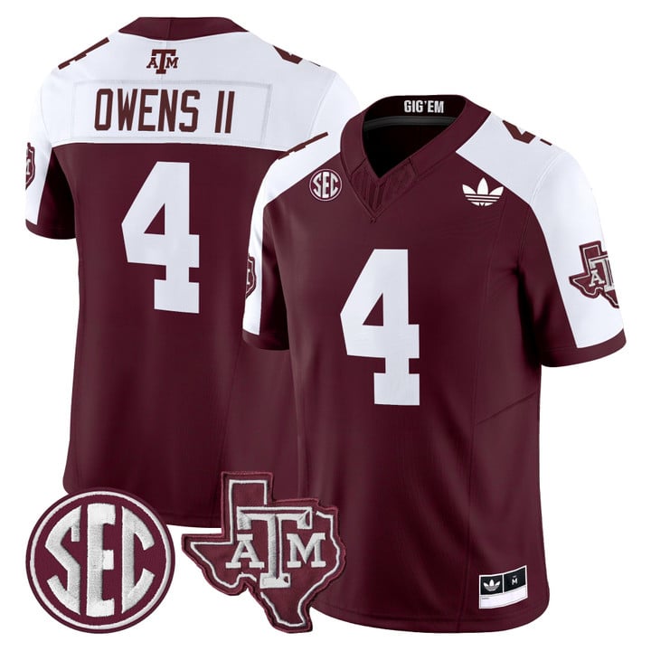Rueben Owens II Jersey #4 Texas A&M Aggies 2025 Vapor V2 Stitched