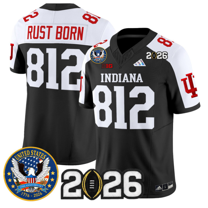 Rust Born Jersey #812 Hoosiers United States 250th Patch V2 Stitched