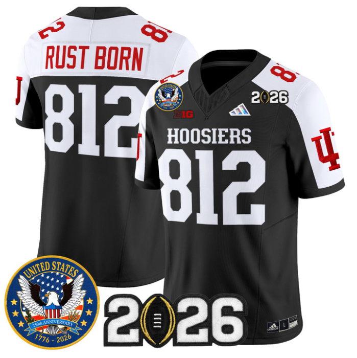 Rust Born Jersey #812 Indiana Hoosiers United States 250th 2026 Stitched
