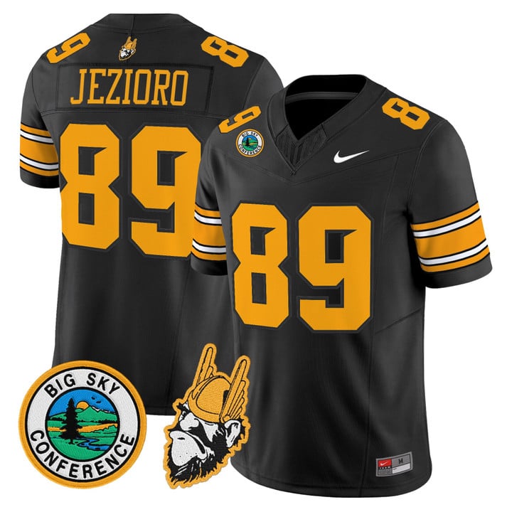 Ryan Jezioro Jersey #89 Idaho Vandals 1975 Throwback Limited Stitched Black