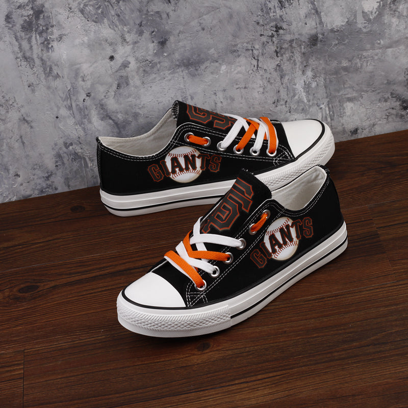 San Francisco Giants Limited Print MLB Baseball Fans Low Top Canvas Shoes Sport Sneakers T-DAC102H