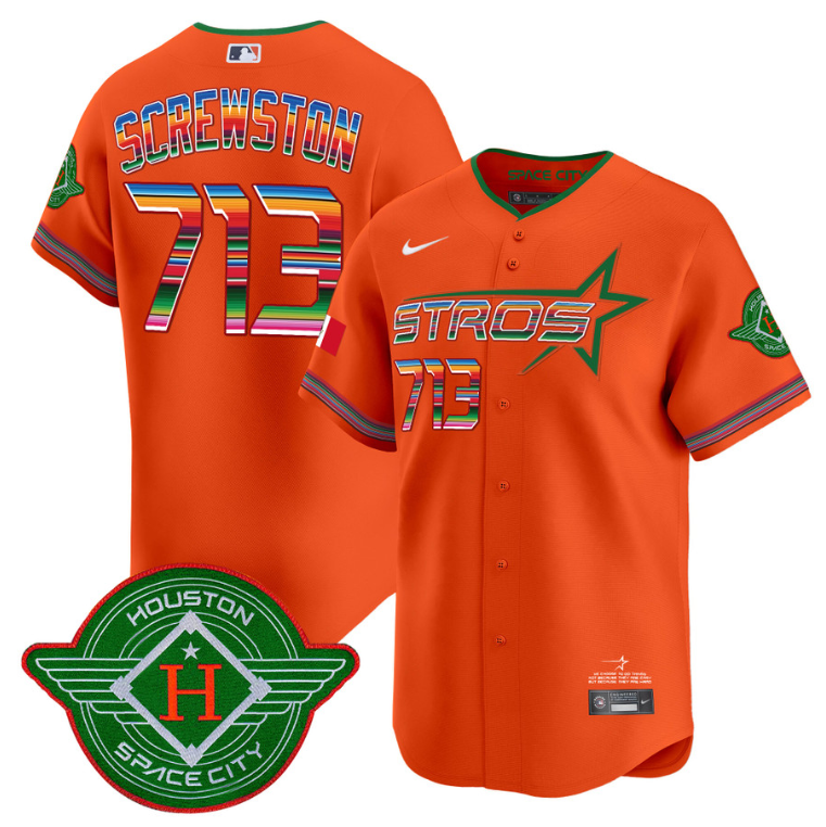 Screwston Jersey #713 Astros 2025 City Connect Mexico Vapor Premier Limited Stitched Orange