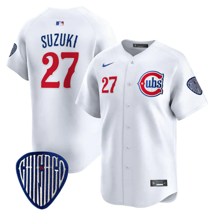 Seiya Suzuki Jersey #27 Chicago Cubs Blue Alternate Vapor Premier Limited Stitched White