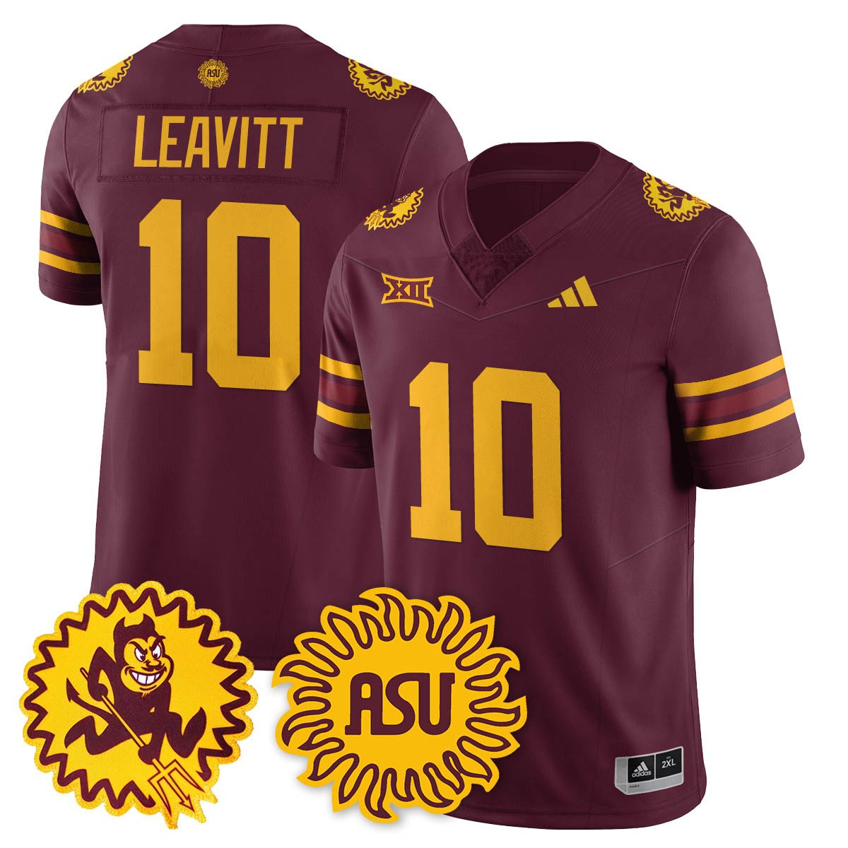 Sam Leavitt Jersey #10 Arizona State Sun Devils 1975 Throwback Stitched Maroon