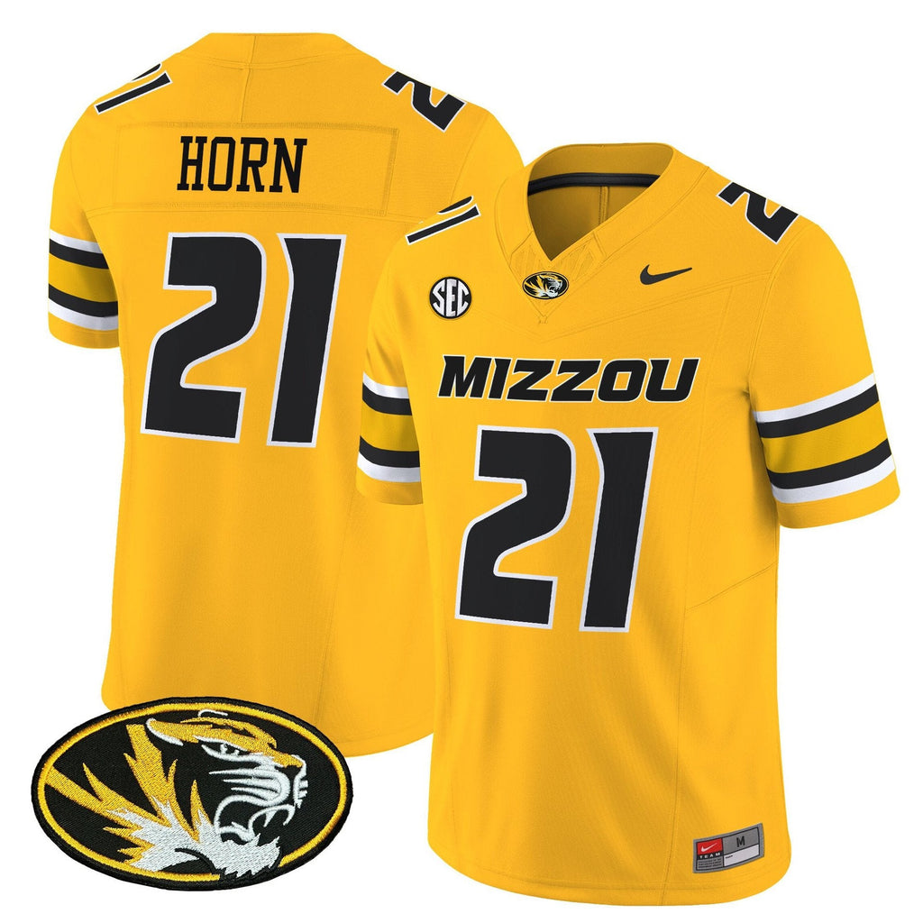 Sam Horn Jersey #21 Missouri Tigers 2025 Vapor Limited Stitched Gold