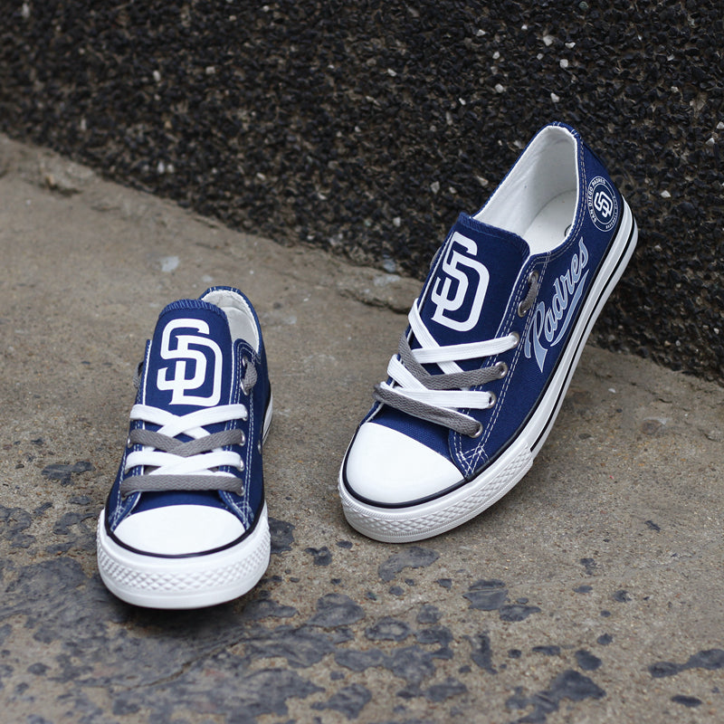 San Diego Padres Limited Print MLB Baseball Fans Low Top Canvas Shoes Sport Sneakers T-DJ115L