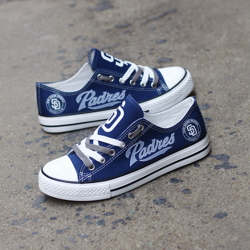 San Diego Padres Limited Print MLB Baseball Fans Low Top Canvas Shoes Sport Sneakers T-DJ115L