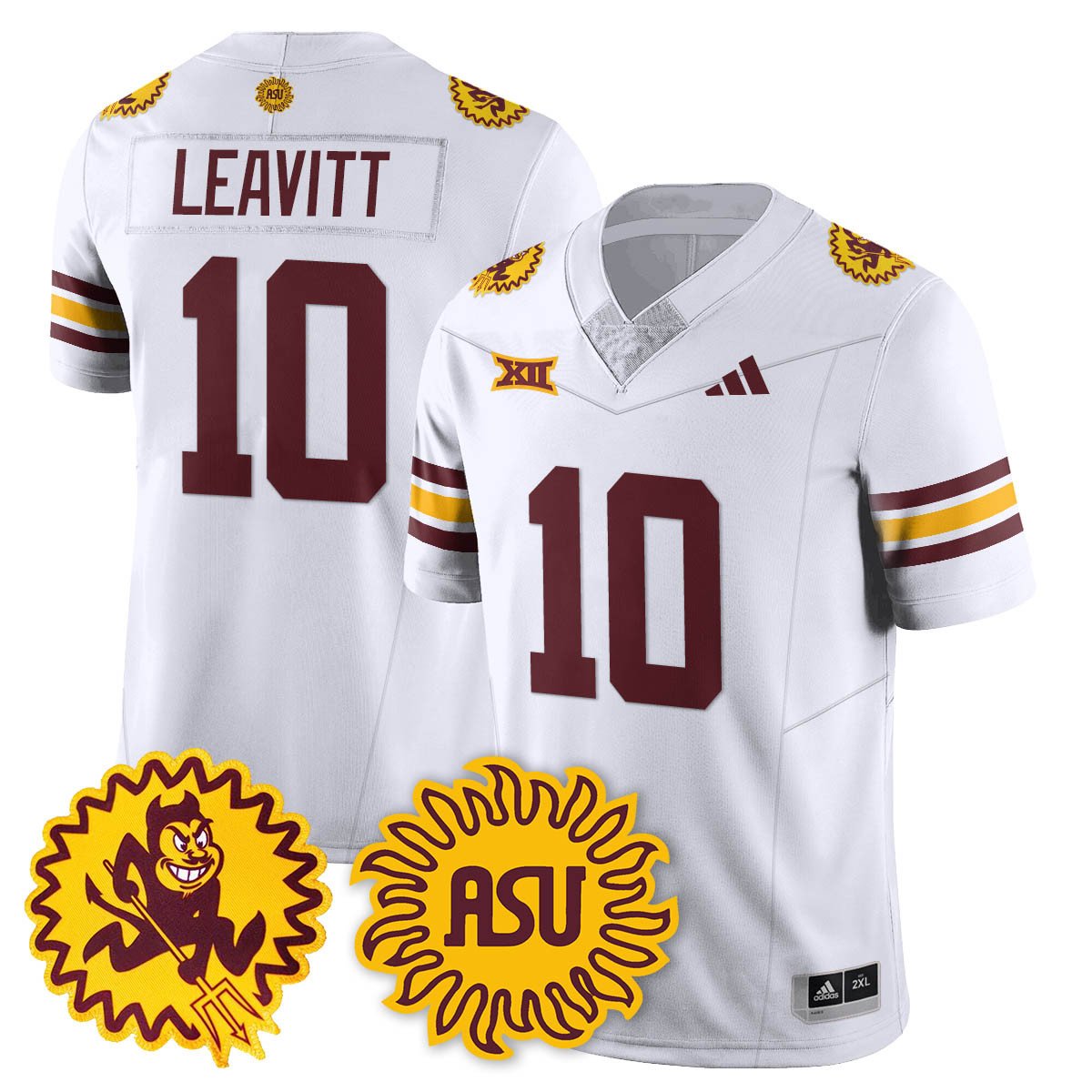 Sam Leavitt Jersey #10 Arizona State Sun Devils 1975 Throwback Stitched White