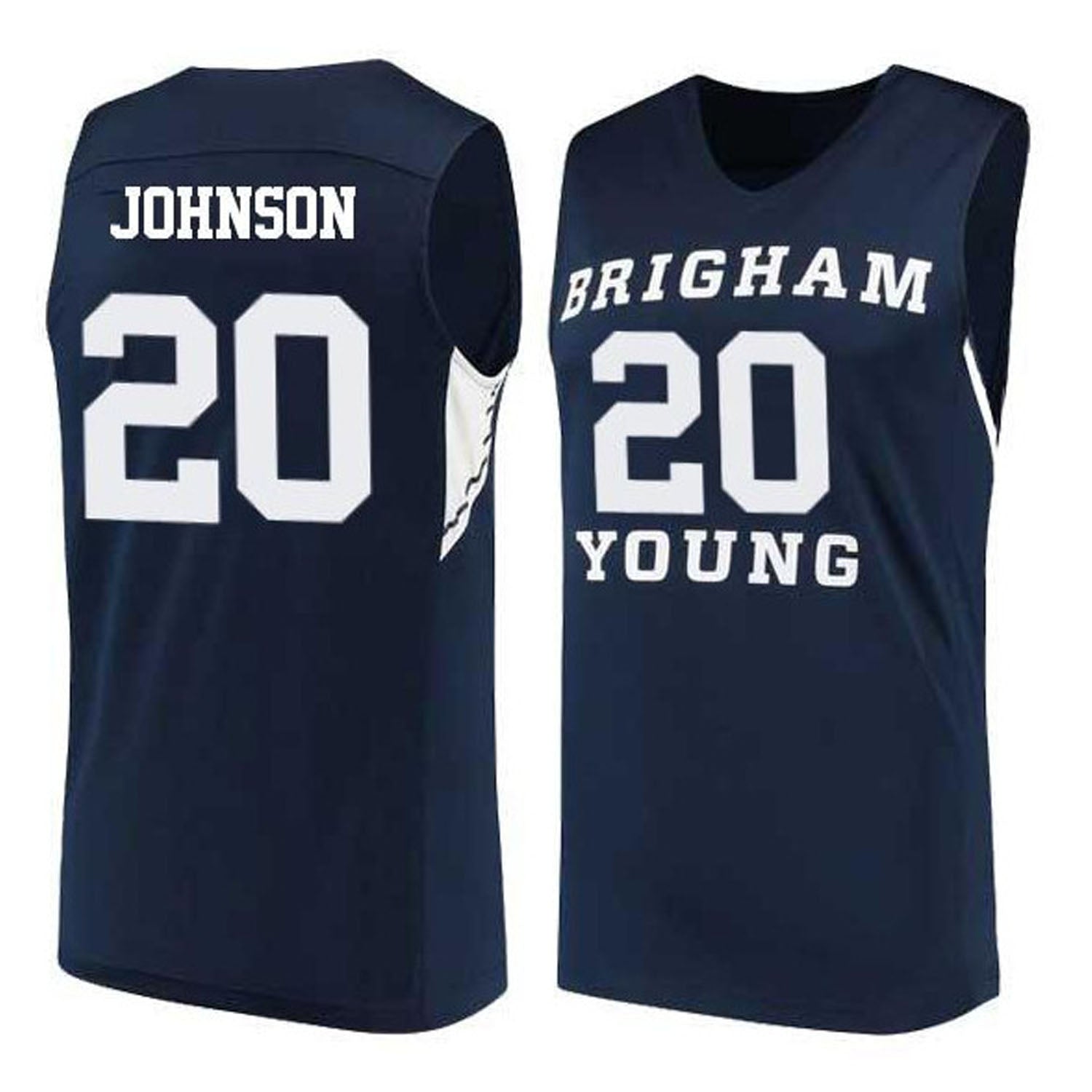 Spencer Johnson Jersey BYU Cougars College Basketball #20