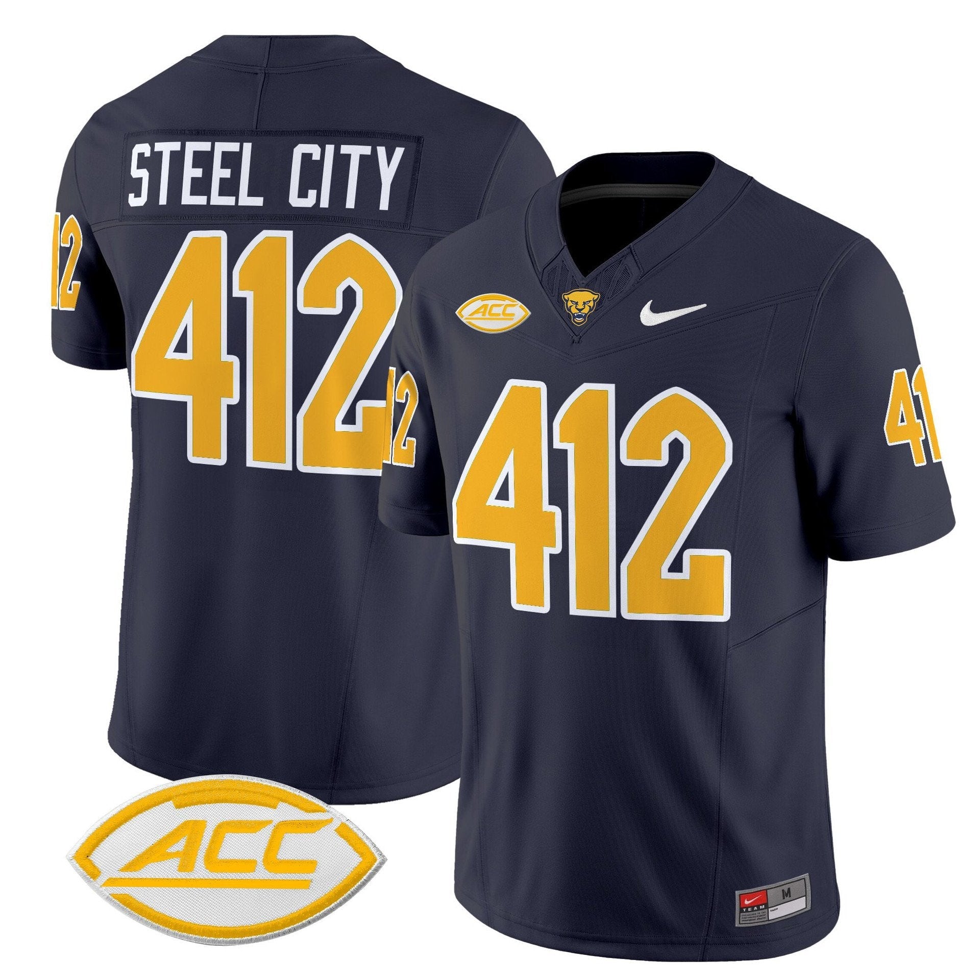 Steel City Jersey #412 Pittsburgh Panthers 2025 Limited Stitched Navy