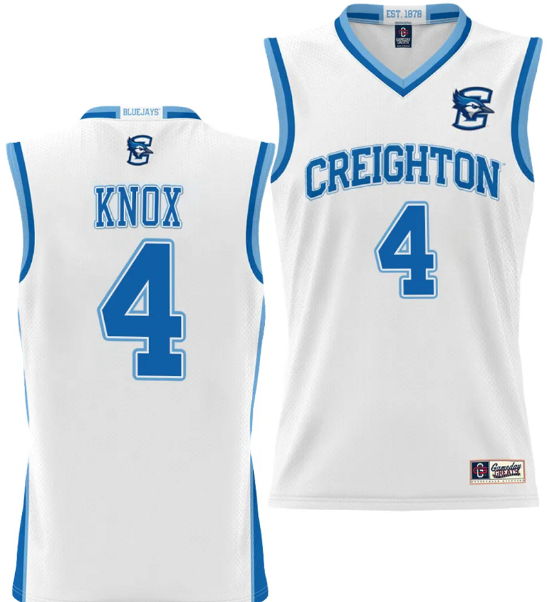 Sterling Knox Jersey #2 Creighton Bluejays College NIL Basketball Lightweight