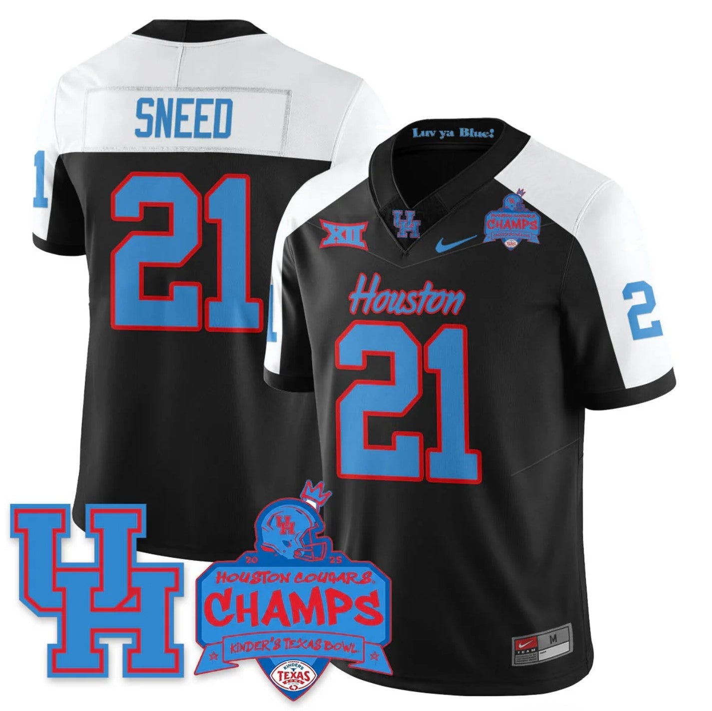 Stacy Sneed Jersey #21 Houston Cougar 2025 Texas Bowl Champions Stitched