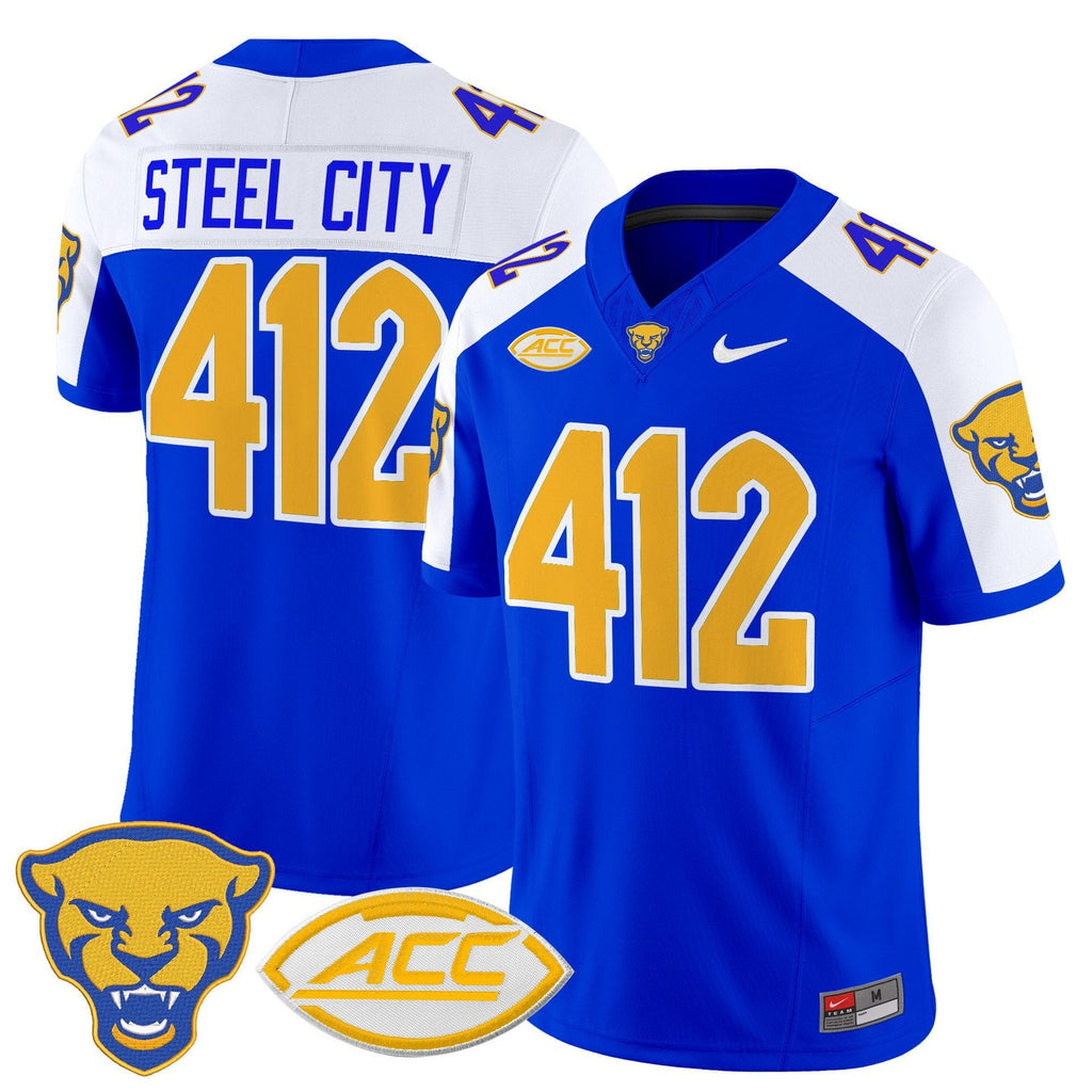 Steel City Jersey #412 Pittsburgh Panthers 2025 Limited Stitched Royal Alter
