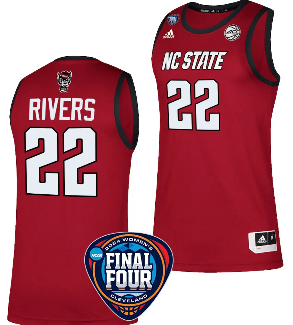 Saniya Rivers Jersey #22 NC State Wolfpack Basketball 2024 NCAA March Madness Final Four Red
