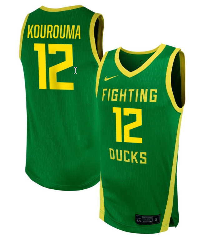 Salimatou Kourouma Jersey #12 Oregon Ducks NIL Basketball Green