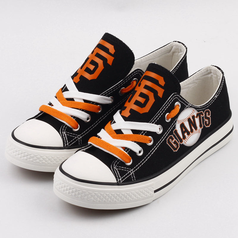 San Francisco Giants Limited Print MLB Baseball Fans Low Top Canvas Shoes Sport Sneakers T-DJ187H