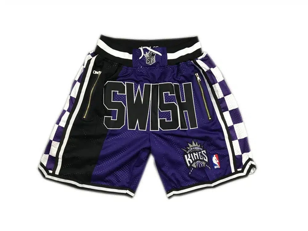 Sacramento Kings Shorts Purple SWISH - Basketball Shorts Store
