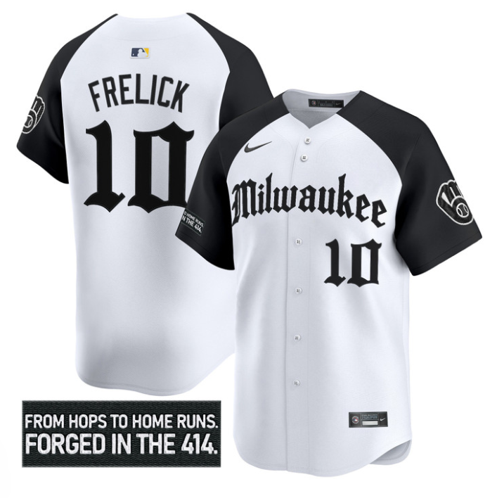 Sal Frelick Jersey #10 Milwaukee Brewers Gothic 414 Shadows Edition Alternate