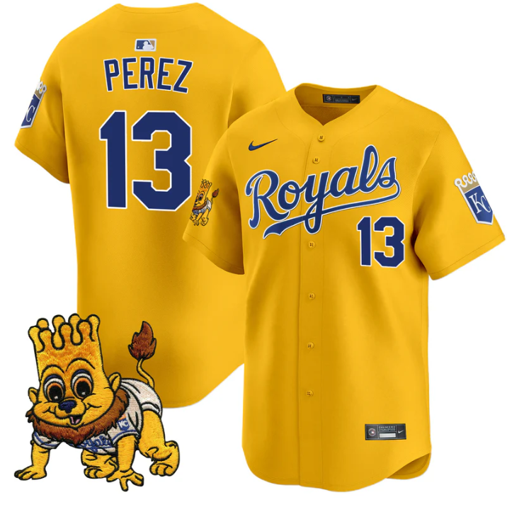 Salvador Perez Jersey #13 Kansas City Royals Sluggerrr Patch Vapor Premier Limited Stitched (Copy)