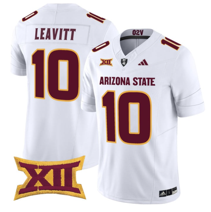 Sam Leavitt Jersey #10 Arizona State Sun Devils 2025 Limited Stitched White