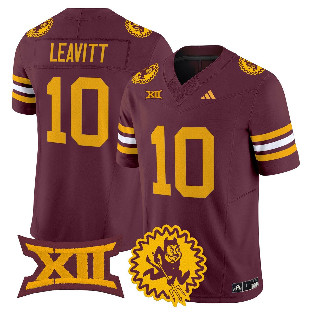 Sam Leavitt Jersey #10 Arizona State Sun Devils 1975 Throwback Stitched Maroon