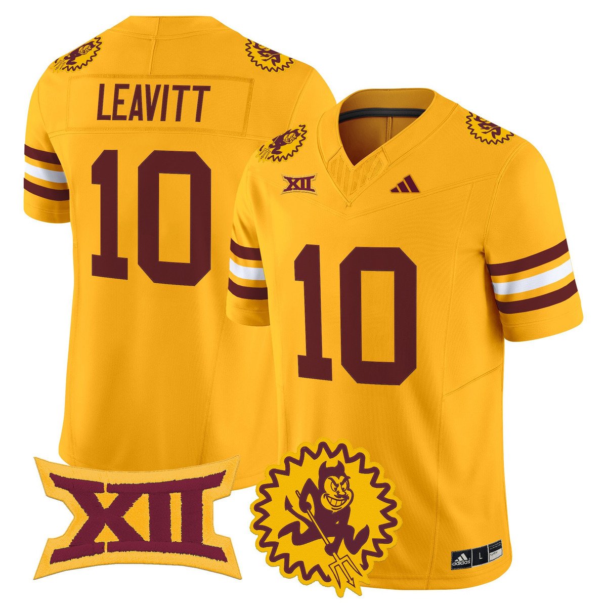 Sam Leavitt Jersey #10 Arizona State Sun Devils 1975 Throwback Stitched Gold