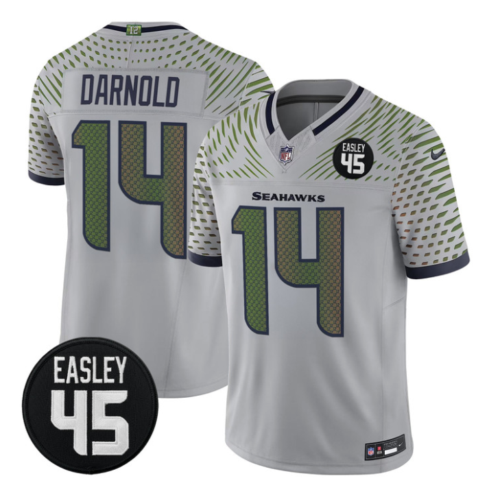 Sam Darnold Jersey #14 Kenny Easley Memorial Patch Limited Stitched