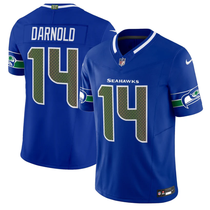 Sam Darnold Jersey #14 Seahawks 2025 Rivalries Vapor Limited Stitched