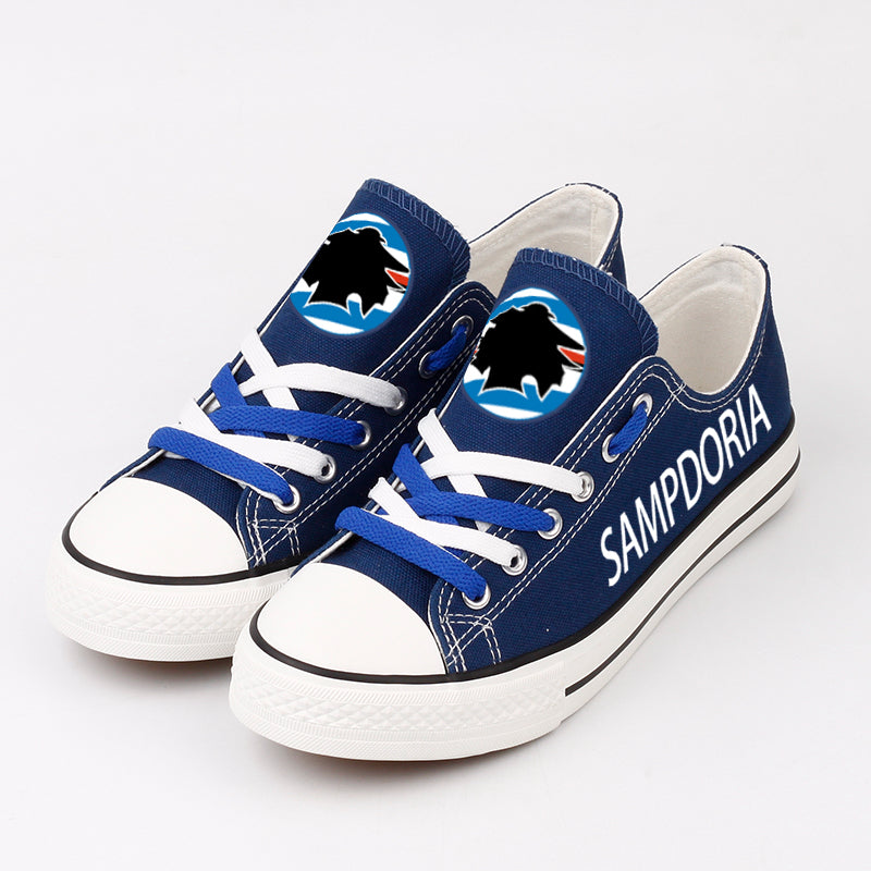 Sampdoria Low Top Canvas Sport Sneakers Shoes For Men Women Fans
