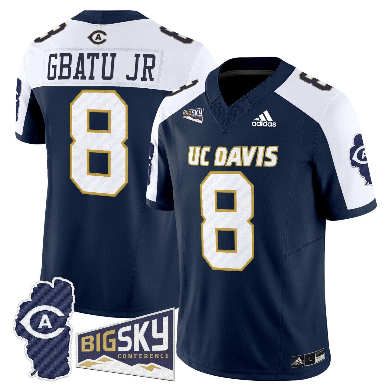 Samuel Gbatu Jr Jersey #8 UC Davis Aggies 2025 Lake Tahoe Patch