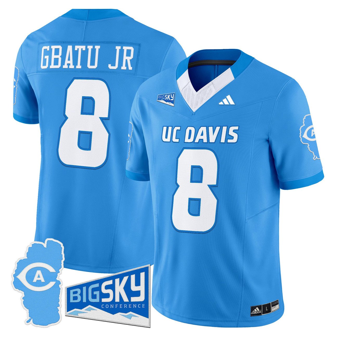 Samuel Gbatu Jr Jersey #8 UC Davis Aggies 2025 Lake Tahoe Patch