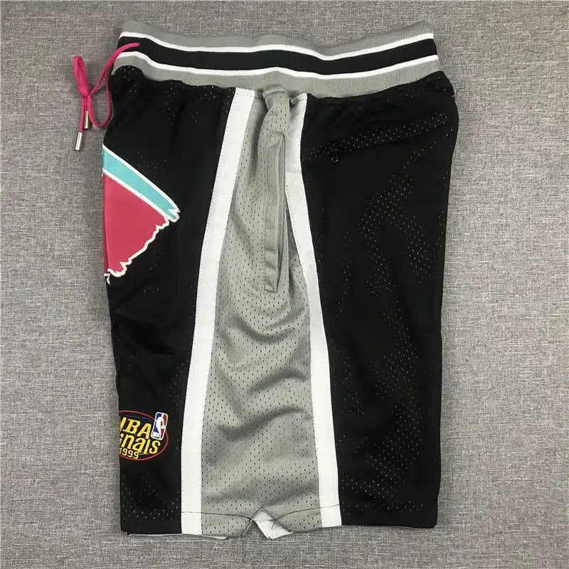 San Antonio Spurs 1998-99 Black 90s Shorts - Basketball Shorts Store