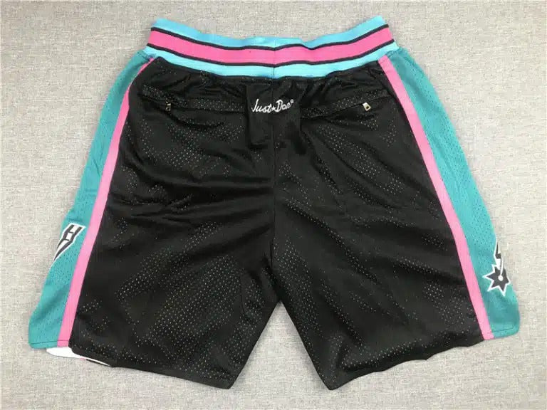 San Antonio Spurs Green Black 90s Shorts - Basketball Shorts Store