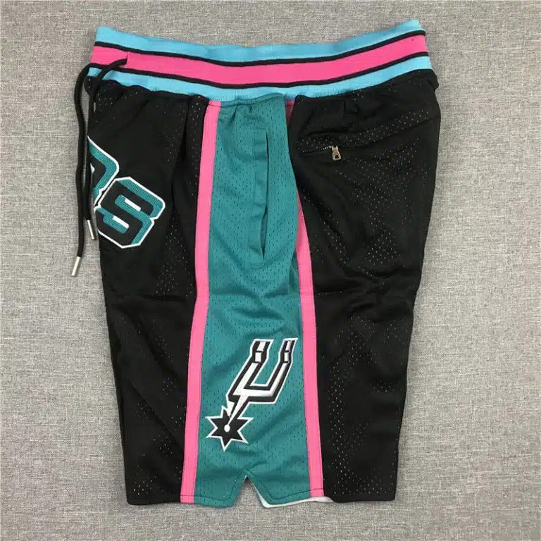 San Antonio Spurs Green Black 90s Shorts - Basketball Shorts Store