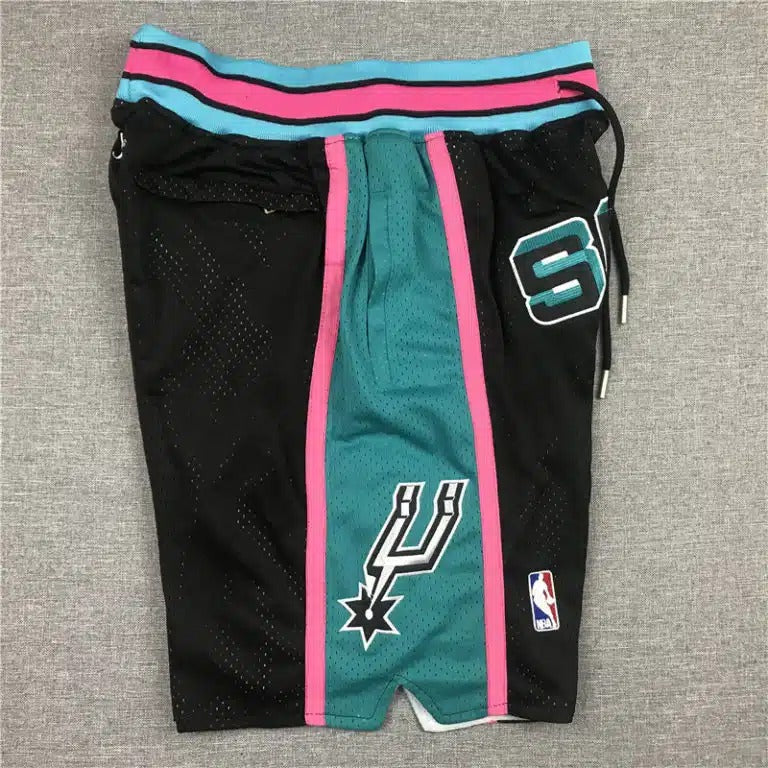 San Antonio Spurs Green Black 90s Shorts - Basketball Shorts Store