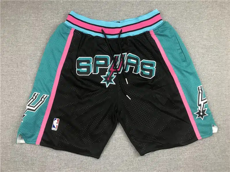 San Antonio Spurs Green Black 90s Shorts - Basketball Shorts Store