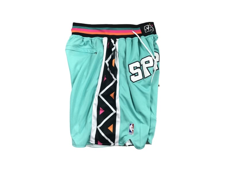 San Antonio Spurs Teal Shorts