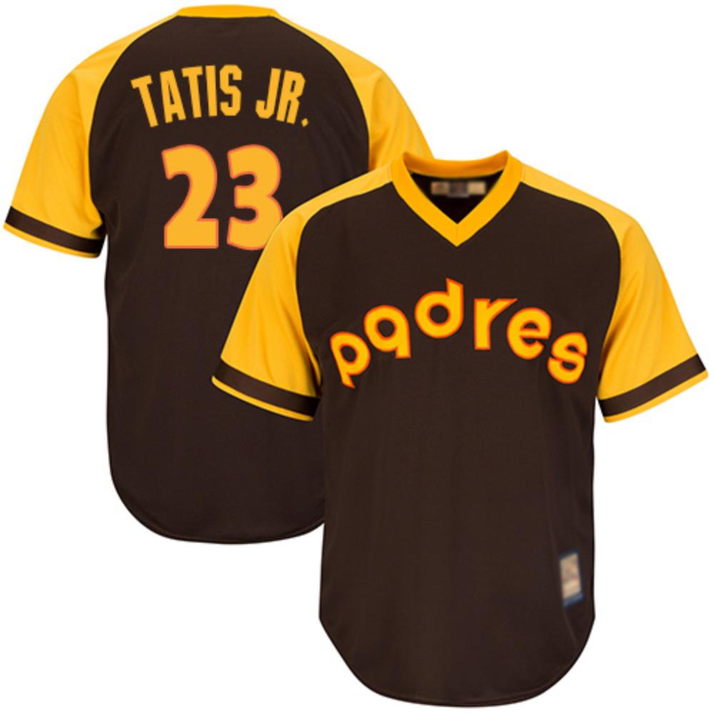 San Diego Padres Fernando Tatis Jr Brown Throwback Pullover Jersey