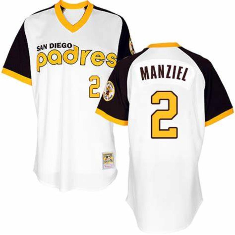San Diego Padres Johnny Manziel White 1978 Throwback Pullover Jersey