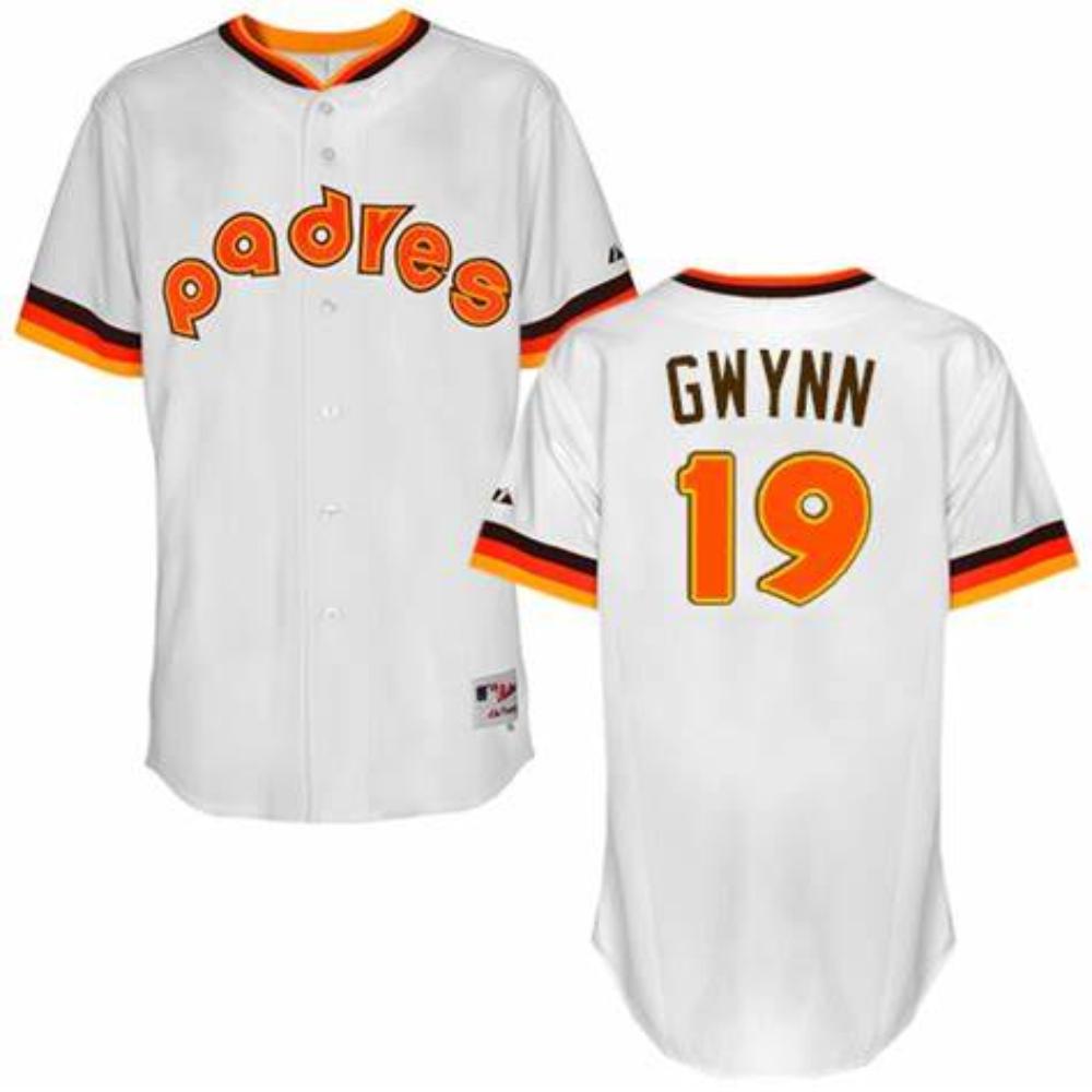 San Diego Padres Tony Gwynn White 1984 Throwback Jersey