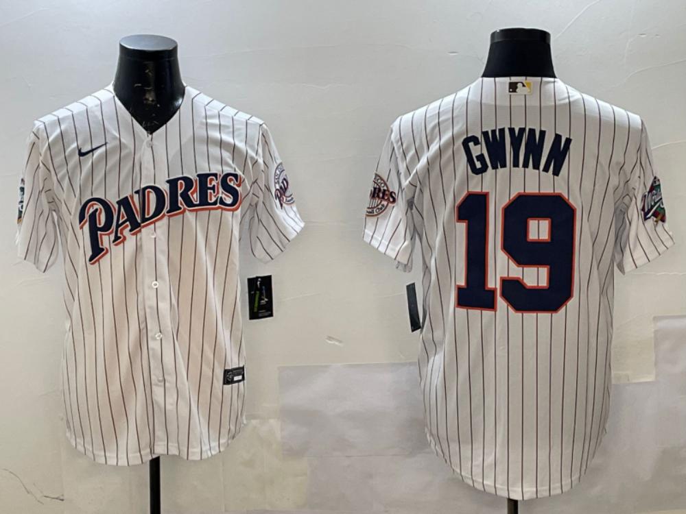 San Diego Padres Tony Gwynn White 1987 RAK Throwback Jersey