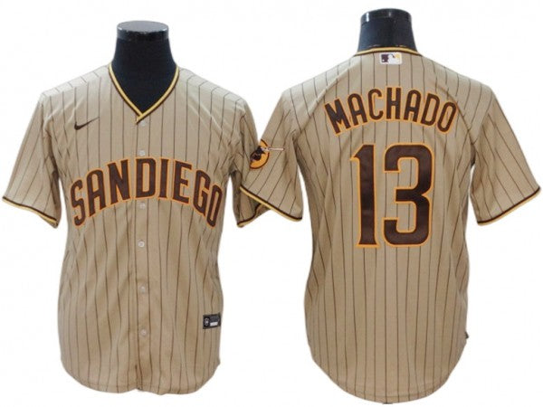 San Diego Padres #13 Manny Machado White Home Cool Base Jersey