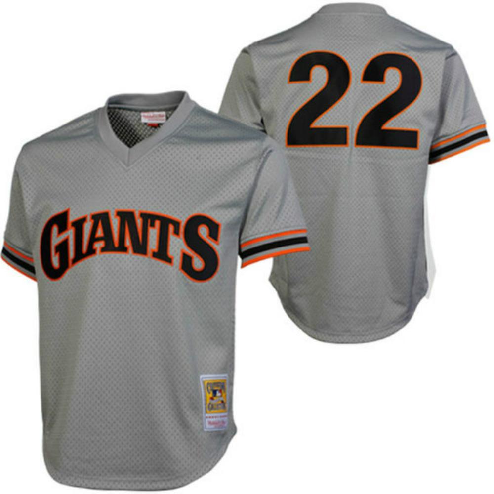 San Francisco Giants Will Clark Mesh Gray 1989 Throwback Pullover Jersey