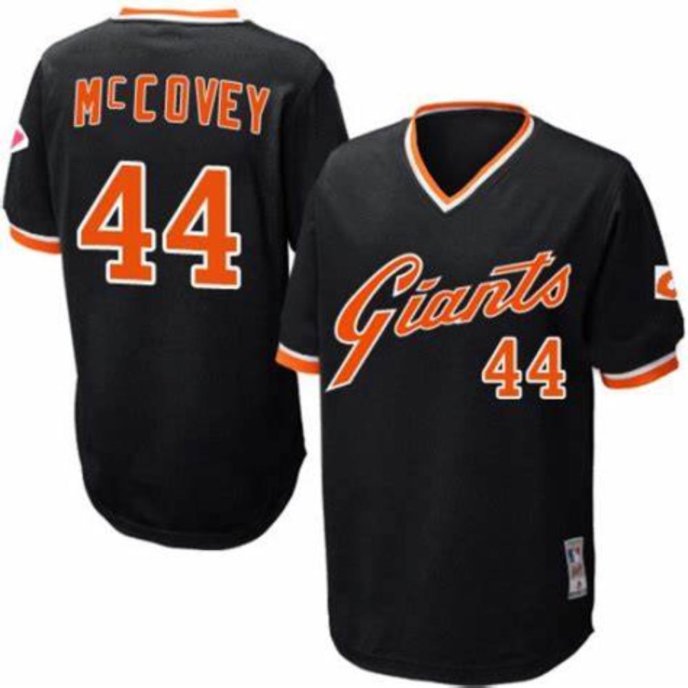 San Francisco Giants Willie McCovey Black Throwback Pullover Jersey