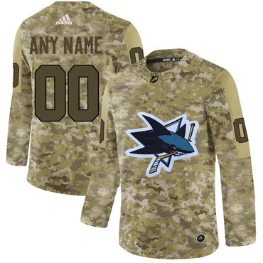 San Jose Sharks Camo Customized Jersey