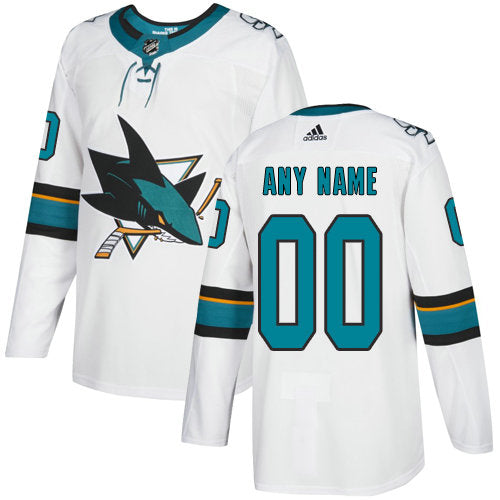 San Jose Sharks NHL White Customized Jersey