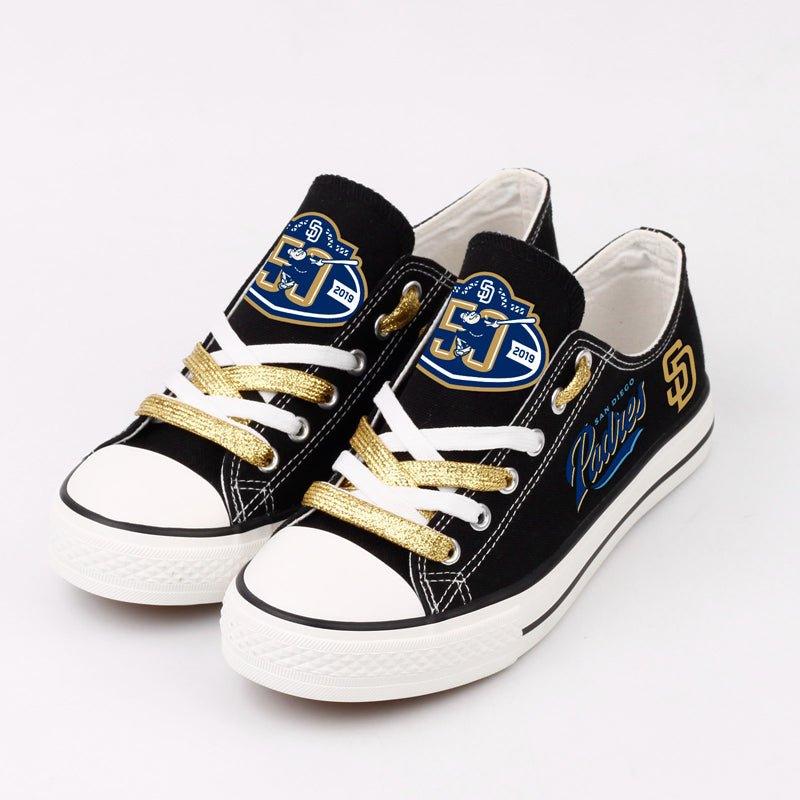 San Diego Padres Limited Print Low Top Canvas Shoes Sport Sneakers For Men Women Fans