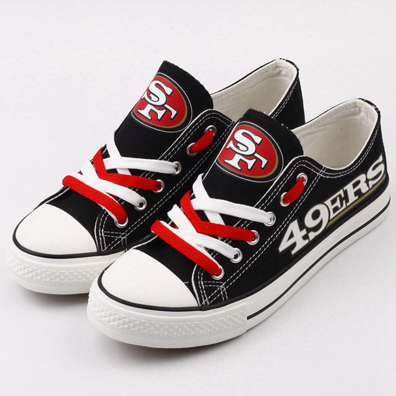 San Francisco 49ers Low Top Canvas Sport Sneakers Shoes For Men Women Fans